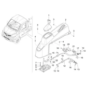 Tunnel central - Levier de vitesses