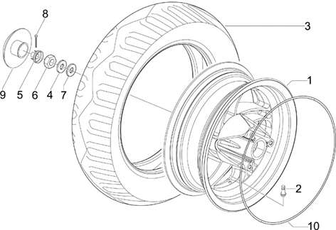 Roue arrière