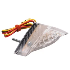 TAIL LIGHT UNIVERSAL REPLAY -WITH LEDS- ROOF TRANPARENT WITH LICENCE PLATE LIGHT (18 LEDS -RED)  -CEE APPROVED-