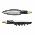 TURN SIGNAL FOR MOTORBIKE- SEQUENTIAL - AVOC SAGATA 24 LEDS ABS BODY - TRANSPARENT/BLACK (Long 103mm / H 25mm (Wd 26mm) (EEC APPROVED)