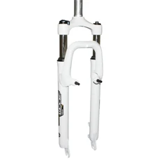 FORK- FOR MTB 27.5 " ZOOM COIL WHITE-ADJUSTABLE/LOCKOUT-TRAVEL  60MM - THREADLESS STEERER (285mm)Ø 1''1/8-28,6 OUTER COMPATIBLE V-BRAKE/DISC