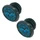 HANDLEBAR END PLUG - FOR MTB - SWITCH SKULL BLACK/BLUE (PER 2 ON CARD)