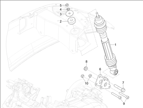 Suspension arrière - Amortisseur/s