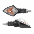 CLIGNOTANT UNIVERSEL REPLAY MINI DIAMANT A AMPOULE BAU9S BASE ABS TRANSPARENT/NOIR (L 78mm / H 37mm / L 32mm) (HOMOLOGUE CE) (PAIRE)