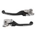 LEVIER DE FREIN/EMBRAYAGE MOTO OFF ROAD RETRACTABLE/PIVOT INCASSABLE HONDA 450 CRF R 2021>, 450 CRF RX 2021> NOIR (PAIRE)  -POLISPORT-