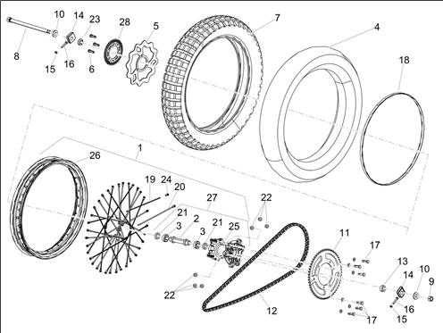Roue arrière