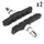 BRAKE PADS FOR MTB- THREADED STUD ASSYMETRIC- NEWTON 72mm BLACK (2 PAIRS)