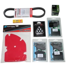 KIT/PACK ENTRETIEN MAXISCOOTER ADAPTABLE PIAGGIO 125 MP3 2006> (PACK 8 PIECES) -SELECTION P2R