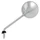 RETROVISEUR ADAPTABLE PIAGGIO 50-125 VESPA LX 2005>, 150 VESPA LX 2005>2010 GAUCHE CHROME (OE CM020404) (HOMOLOGUE CE) -SELECTION P2R