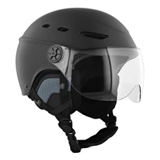 CASQUE VELO ADULTE URBAN MOOV URBAIN/CITY NOIR MAT TAILLE 54-58 VISIERE REGLABLE (ANTI-BUEE/UV), PROTECTION OREILLE AMOVIBLE (VENDU EN BOITE) COMPATIBLE EBIKE ET TROTTINETTE - HOMOLOGATION EN1078+A1