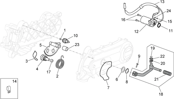 Pignon allum. - démarreur