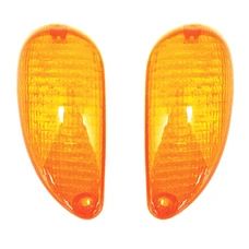 CABOCHON CLIGNOTANT SCOOT ADAPTABLE PIAGGIO 50 TYPHOON, NRG, NTT AR ORANGE (PAIRE) -P2R