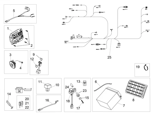 Circuit electrique arrière