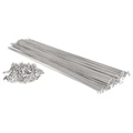RAYON INOX ARGENT VELOX MACH1 2mm L 258mm TETE COUDEE AVEC ECROU (BOITE DE 100)