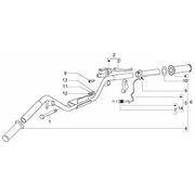 Pieces composant le guidon 