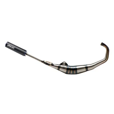 POT 50 A BOITE YASUNI R1 VERNI POUR MBK 50 X-POWER/YAMAHA 50 TZR/RIEJU 50 RS2 MATRIX/APRILIA 50 RS (PASSAGE BAS) (SILENCIEUX NOIR/BLEU)  -TUB903TA-