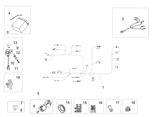 Circuit electrique arrière