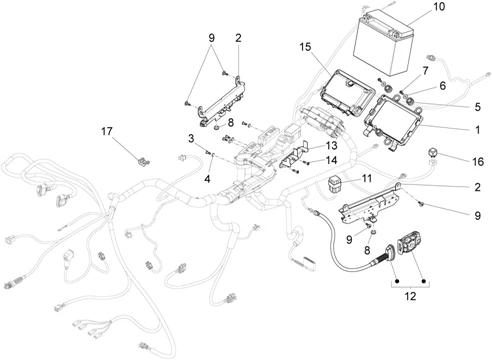 Circuit electrique arriere
