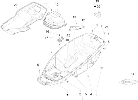 Logement casque - Dessous de selle