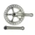 CHAINSET FOR ROAD BIKE- VINTAGE FORGED ALUMINIUM - 170mm SILVER - CHAINRINGS 52/42T. Ø 144 (TAPERED SQUARE 107mm)