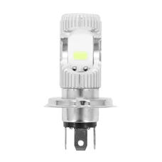 AMPOULE/LAMPE A LED H4 12V 12W CULOT P43t 300 LUMENS 8000K ECLAIRAGE BLANC SMD AVEC RADIATEUR ALU ARGENT(CODE/PHARE) (VENDU A L'UNITE) -REPLAY