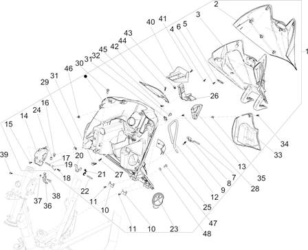 Coffre avant - Contre-tablier