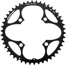 CHAINRING FOR MTB- Ø104 - 4arms-FOR TRIPLE- 46T. Ø104 OUTER BLACK STRONGLIGHT ZICRAL . thickness 3,5 mm - 8/9 Speed