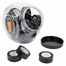 HANDLEBAR TAPE- VELOX PLASTADER BLACK 20mm x 8M (30 IN A JAR)