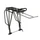 PORTE BAGAGE VELO ARRIERE A TRINGLES P2R ALU NOIR REGLABLE 29"/28"/27.5"/26" FIXATION SUR MOYEU AXE CREUX ET COMPATIBLE FREIN A DISQUE (ENTRAXE 130/135mm)