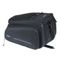 SACOCHE ARRIERE VELO BASIL MOVE NOIR AVEC SOUFFLET WATERPROOF EXTENSIBLE 10-26L FIXATION PORTE BAGAGE (L33x L24cmxH18cm) FIXATION SYSTEME MIK 2.0 (INCLUS)