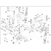 Fourche/tube direction - Ensemble butée dir.