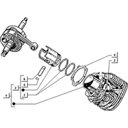 Ensemble cylindre-piston-axe de piston