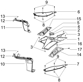 Protection centrale - Repose-pieds