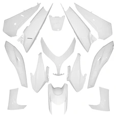 CARROSSERIE/CARENAGE MAXISCOOTER ADAPTABLE YAMAHA 500 TMAX 2008>2011 BLANC BRILLANT (KIT 13 PIECES) -P2R