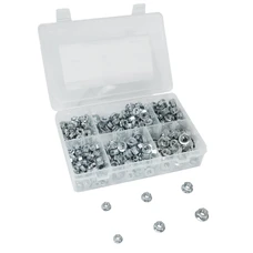 ECROU EPAULE DIAM M6 / M8 / M10 ET 1/4" - 5/16" - 3/8"  (ASSORTIMENT)  (BOITE DE 310 PIECES)  -P2R-