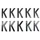 LETTER FOR LICENSE PLATE TIFLEX ALUMINIUM MOTORBIKE/SCOOTER  45mm  K  (SOLD PER 10)