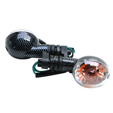 TURN SIGNAL FOR SCOOT PEUGEOT 50 LUDIX TRANSPARENT/CARBON -CEE APPROVED- (PAIR) -REPLAY