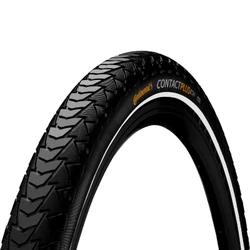 TYRE FOR URBAN/TREKKING BIKE 700 X 32 CONTINENTAL CONTACT PLUS - Black/white rigid - REFLECTIVE (32-622)
