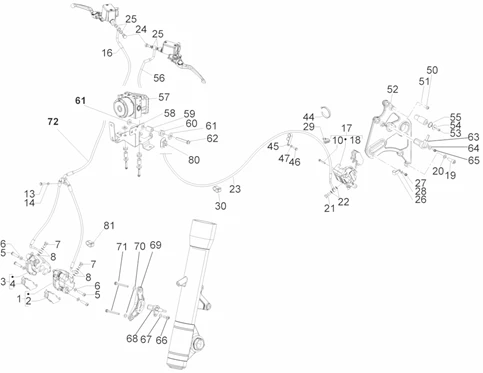 Tuyaus du freins - Etriers de frein (ABS)