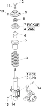 Suspension avant - Amortisseur/s