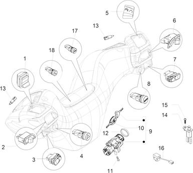 Inverseurs - Commutateurs - Boutons - Interrupteurs