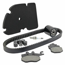 KIT ENTRETIEN MAXISCOOTER ADAPTABLE PIAGGIO 125 VESPA GTS 4T 2007>2015 PLAQUETTE ORGANIQUE (PACK 7 PIECES) -SELECTION P2R STANDARD