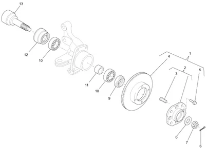 Moyeu de la roue avant
