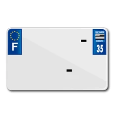 PLAQUE IMMATRICULATION MOTO TIFLEX ALU PREPERCEE 210x130 DEP. 35 VIERGE (VENDU PAR 10)
