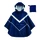 PONCHO / CAPE ANTI PLUIE ADULTE URBAN MOOV PREMIUM BLEU MARINE WATERPROOF REFLECHISSANT AVEC CAPUCHE COMPATIBLE CASQUE - TAILLE L