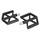 FLAT PEDAL FOR BMX/MTB/DOWNHILL -  P2R - BLACK/RED PINS - ALUMINIUM / CARBON FIBER - THREADED 9/16  (PAIR)
