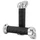 REVETEMENT POIGNEE PROGRIP MOTO ON ROAD 862 CLOSED END NOIR/CHROME 140mm (CUSTOM) (PAIRE)