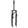 FOURCHE VTT 24 " M-W A SUSPENSION ACIER RESSORT/ELASTOMERE NOIR DEB. 50mm PIVOT (220/130MM) FILETE 1"-22,2 INTERIEUR (MONTAGE DISQUE + V-BRAKE)