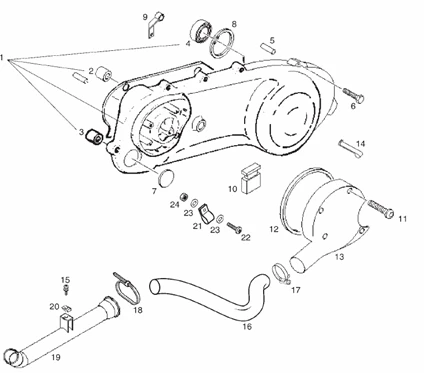 Couvercle carter variateur