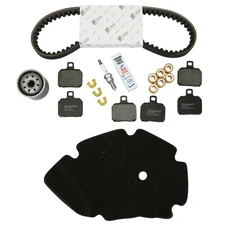 KIT ENTRETIEN MAXISCOOTER ORIGINE PIAGGIO 125 X9 1998>2005 (AVEC GUIDES VARIATEUR) (AVEC 3 JEU DE PLAQUETTES BREMBO 647076) -1R000397